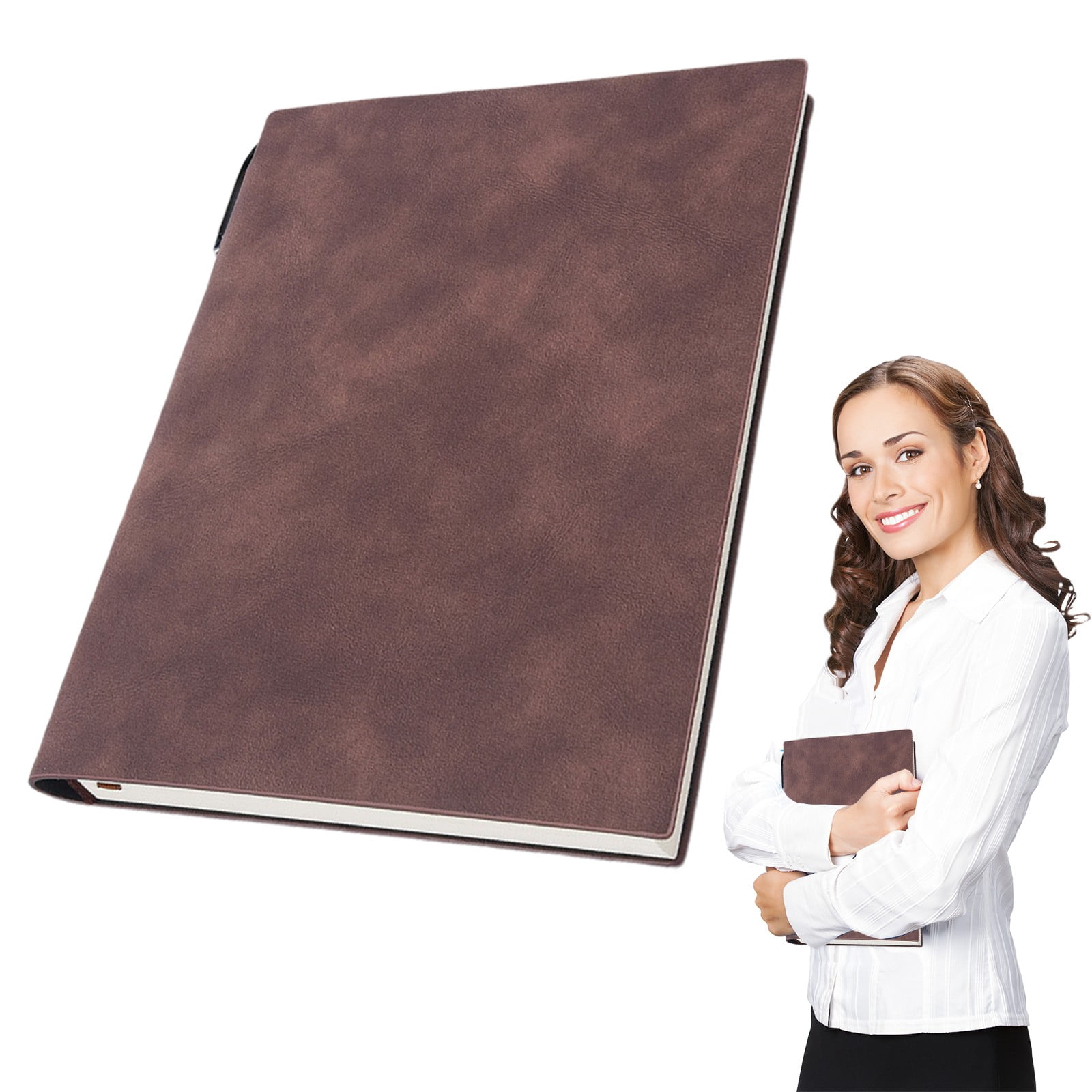 Lined Journal Notebook,A5 Soft Paper Notebook,Thick College Ruled Thick Classic with Pen Loop Notebook Journals for Work Writing Note Taking,Business,Office,6.18x8.35 inch (Coffee)