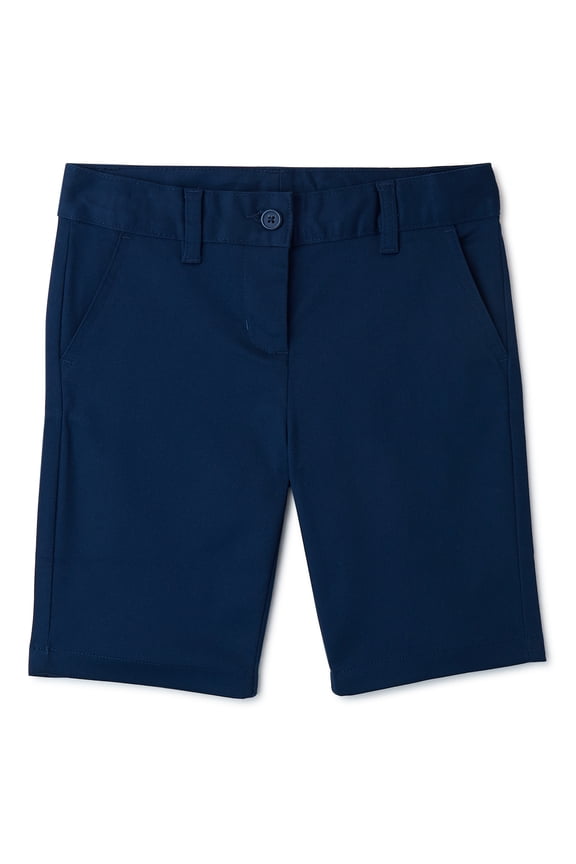 Girls School Uniform Bermuda Shorts, Sizes 4-16 & 8-20 Plus