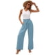 thumbnail image 1 of Pantalones de Salón Anchos para Mujer, Color Azul , Talla XL, 1 of 8