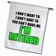 thumbnail image 2 of 3dRose, You Cant Make Me Im Retired Blue, 12 x 18 inch Garden Flag, 2 of 3