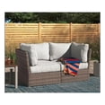 thumbnail image 2 of Living Source International 66" Wicker / Rattan Outdoor Loveseat in Gray, 2 of 12
