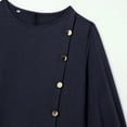 thumbnail image 5 of IBTOM CASTLE Abaya Dress for Women Muslim Long Sleeve Ramadan Islamic Shirt with Pants 2PCS Dubai Prayer Casual Clothes XL Navy Blue, 5 of 8