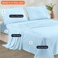 thumbnail image 3 of HNB Store RV Sheet Set Bunk Crib 600 TC Egyptian Cotton Solid Camper 8" Deep Pocket Light Blue, 3 of 8