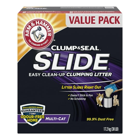 Arm & Hammer Slide Multi-Cat Clumping Cat Litter, VALUE PACK 17.2KG