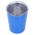 thumbnail image 1 of Taza de café aislada de acero inoxidable, 260 ml, pequeña capacidad, preservación del calor, taza de café de viaje para centro comercial, juego de fútbol, azul, 1 of 5