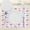 thumbnail image 3 of Ambesonne Unicorn Place Mats Set of 4, Horse Little Pony Unicorn, Standard Size, Violet and White, 3 of 6