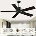 LANHAI 52 inch Modern Downrod Mount Bedroom Ceiling Fan