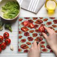 thumbnail image 3 of Flower Cutting Board, Floral Pattern Poppies Art Grassland Print Design Style, Decorative Tempered Glass Cutting and Serving Board, Large Size, Scarlet White Red, by Ambesonne, 3 of 5