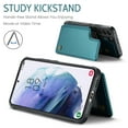 thumbnail image 5 of Mantto Case for Samsung Galaxy S21 with Card Holder, Retro PU Leather RFID Blocking Credit Card Slots Double Magnetic Clasp Flip Kickstand Shockproof Phone Cover for Samsung Galaxy S21,Blue, 5 of 9