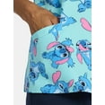 thumbnail image 4 of Disney Stitch Women's Graphic Scrub Top, Sizes S-3XL, 4 of 5