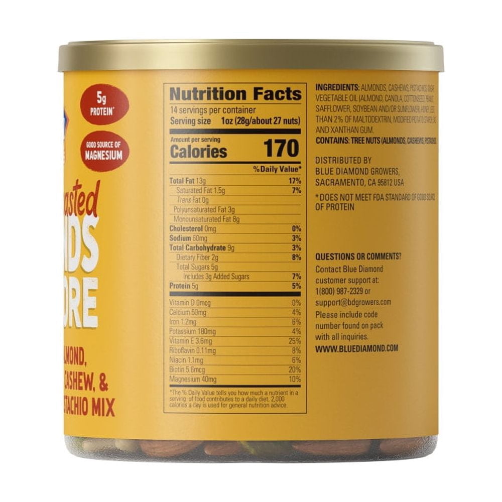 Blue Diamond Almonds and More Honey Roasted Mixed Nuts 14 oz - 5 Pack