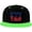 Green, variant on Muay Thai Hip Hop Hat Two Tone Flat Bill 6 Panel Cap Unisex