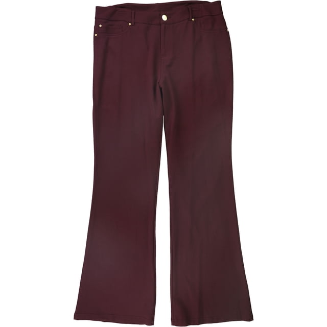 I.N.C Pantalon Décontracté Bootcut Courbé pour Femmes, Violet, 2