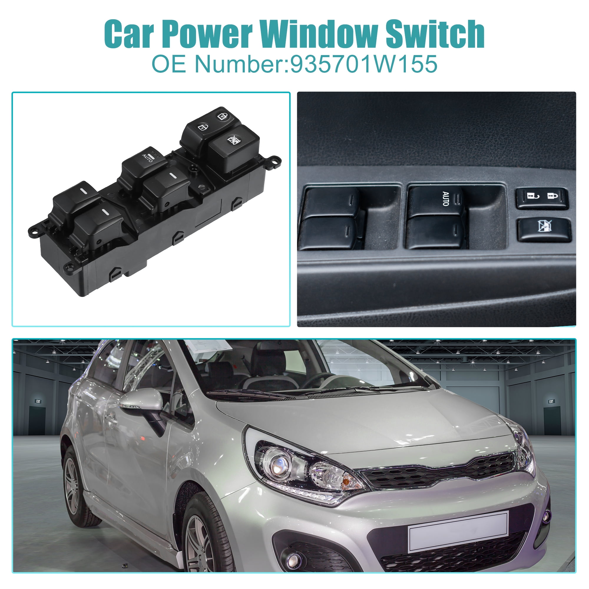 Unique Bargains Power Window Switch for Kia Rio 2012-2014 No.935701W155