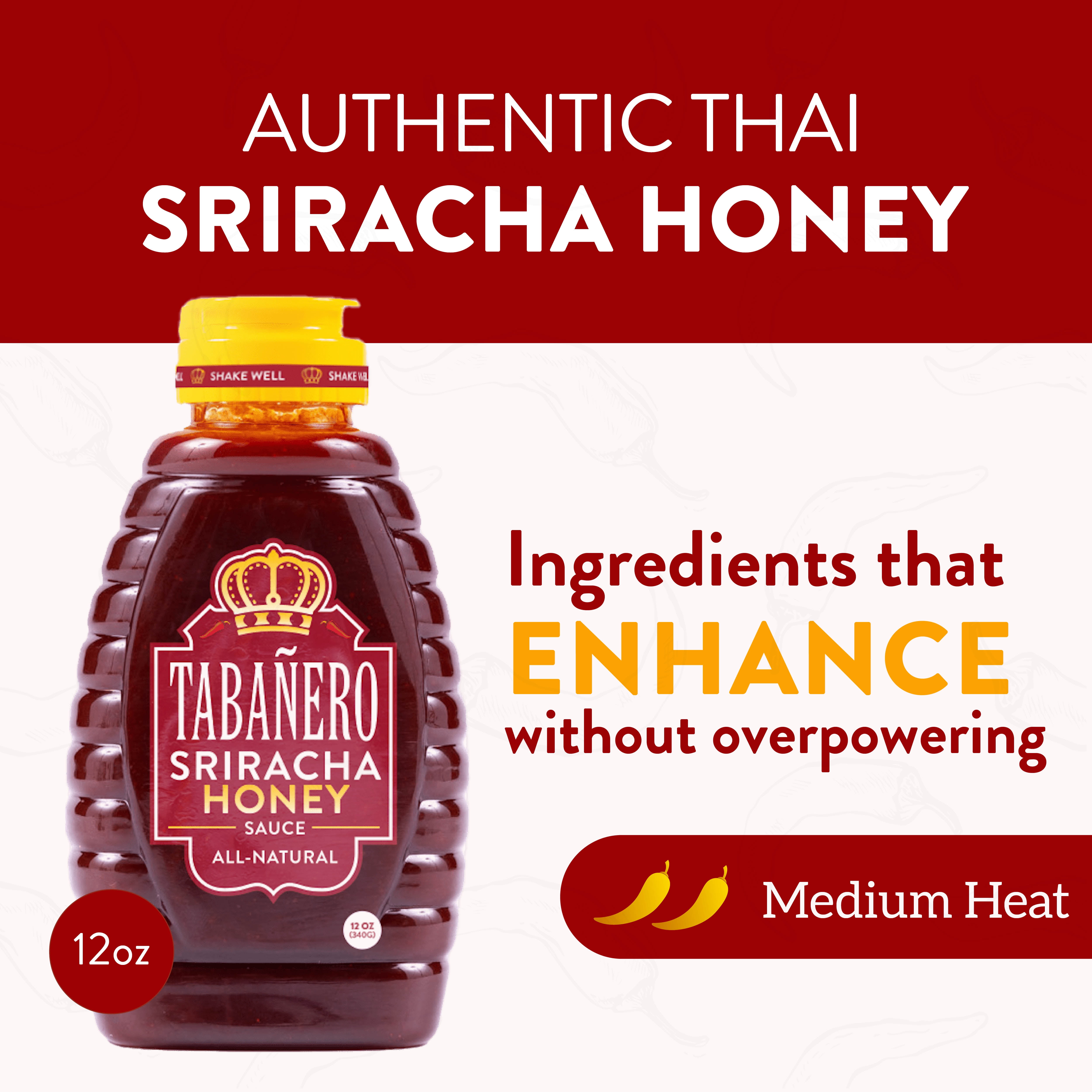 Tabanero Sriracha Honey - 12 oz. Bottle