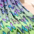thumbnail image 3 of Gradient Color Butterfly Pattern Blanket,Comfortable Soft Flannel Throw Blanket,All Season,Warm Lightweight Blankets for Sofa Bed Couch Living Room Chair,30"x40", 3 of 4