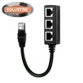 thumbnail image 5 of KAKOWELY RJ45 Ethernet Splitter Cable 1 Male to 3 Female Network Extension Cable Adapter (Random Interface),2.76"X0.79"X0.79", 5 of 5
