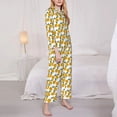 thumbnail image 3 of Hirioo Yellow Pears for Women's Pajama Sets 2 Piece Pjs Women's Long-Sleeved Pajama Set Button Down Sleepwear,S-XXL-Medium, 3 of 7