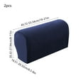 thumbnail image 3 of Chanana Pack of 2 Stretch Fabric Armrest Covers Non-Slip Spandex Deck Chair Couch Armrest Protection Furniture Armchair Slipcovers, Uncomplicated Solid Color Sofa Armrest Covers, Navy, 3 of 6