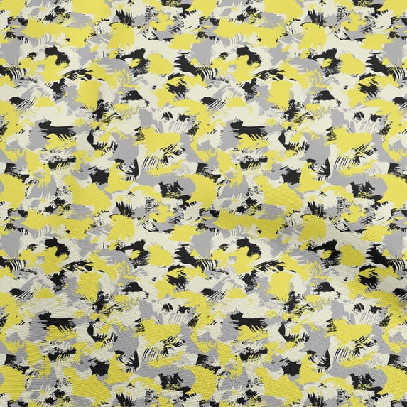 oneOone Polyester Spandex Yellow Fabric Abstracts Sewing Fabric By The Yard Printed Diy Clothing Sewing Supplies 56 Inch Wide