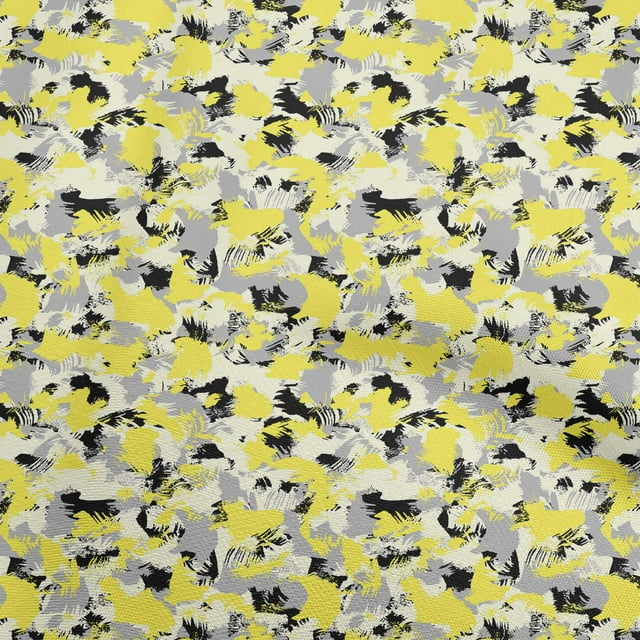 oneOone Cotton Poplin Yellow Fabric Abstracts Craft Projects Decor Fabric Printed By The Yard 56 Inch Wide