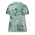 thumbnail image 4 of Rollbacks & More Viikei Women Blouses Summer Short Sleeve Tops,Women's Ladies Fashion Casual Cropped Short Sleeve Printing Loose Shirt Blouse Top Blue M, 4 of 5