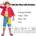 thumbnail image 3 of Disfraz de Roronoa Zoro para niño, sombrero de paja, disfraz de Luffy musculoso para niño, 3 of 5