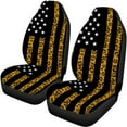 thumbnail image 5 of Pzuqiu Leopard Print Flag Car Seat Covers Full Set Soft Front and Rear Seat Cover Set 4 Seats Car Seat Protector Easy to Install Automotive Cover Accessories Fit for Most Cars And Trucks, 5 of 7
