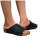thumbnail image 3 of Bmisegm Ladies Summer Retro Solid Colour Leather Hollow Breathable Slope with Thick Bottom Large Size Fish Mouth Sandals Slippers Womens Sandals Summer Black 8, 3 of 9