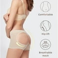 thumbnail image 4 of YWDJ Shaping Panties Women Briefs Plus Size Breathable Lightweight No Show Hip Lift Comfortable Body Breathable Underwear Nice Peach Buttocks Belly-up Briefs Beige L, 4 of 8