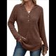 thumbnail image 3 of Camisetas de Larga para Mujer, Sudaderas con Capucha de Moda con Bolsillo de Canguro, Sudaderas de Otoño Marrón XXL, 3 of 8
