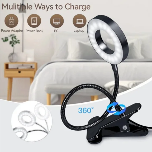 Zyler - ? Led Desk Lamp Adjustable Swing Arm Lamp With Clamp Eye-Caring Reading Light ?