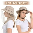 thumbnail image 2 of Mosquito Net Hat, UPF 50+ Sun Protection, with Hidden Netting for Beekeeping, Hiking, Men and Women/Khaki, 2 of 7