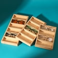 thumbnail image 4 of kurtrusly Wood Made Storage Box Large Capacity And Wide Display Space Glasses Box Organizer Glasses Display Tray 4 Slots 1Set, 4 of 6