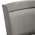 thumbnail image 3 of Weston Home Shapel Upholstered Back Swivel Stool, 24" Counter Height, Antique Grey Finish, Grey Linen, 3 of 7