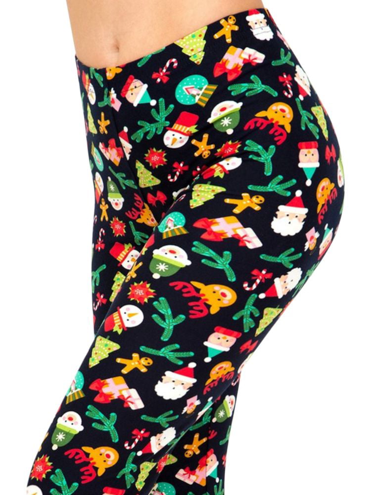 LAVRA Womens Christmas Leggings Regular & Plus Size Holiday Xmas Pajama  Pants