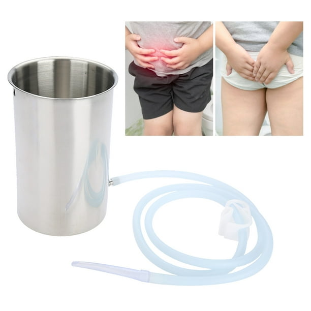 1 Set Cleaning Buckets For Household Use Enema 2L Barrel Tool Reusable  Colonic Irrigation Set with Hose and Nozzle