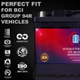 thumbnail image 6 of MM-H7 Start and Stop Car BCI Group Size 94R 12V 80AH, 140RC, 850 CCA Rechargeable AGM Car Battery, 6 of 15