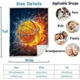 thumbnail image 5 of Basketball Blanket 3D Soft Plush Sherpa Throw Blanket Basketball Gifts Kids Adult All Season Couch Bed Sofa Home Decor (Basketball,60"×80"), 5 of 6