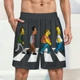 thumbnail image 2 of Simpsons Men's Short Pajama Pants Soft Trendy Sleep Shorts Breathable Ice Silk Lounge Shorts M, 2 of 8