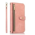 thumbnail image 2 of Nalacover Crossbody Wallet Case for iPhone 15, Shoulder Strap Lanyard Luxury PU Leather Zipper Pocket Flip Cover with Card Slots Holder Magnetic Clasp Phone Case, Pink, 2 of 10