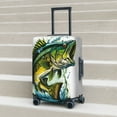 thumbnail image 6 of Daiia Big bass fish Luggage Cover, Thickened Washable Travel Luggage Covers, Elastic Unique Baggage Covers for 18-20 inch Luggage-Small, 6 of 7