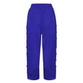 thumbnail image 5 of Uqiangy Lightweight Summer Pants Women Capris Pants For Women Linen Pants Women Linen Beach Pants Boho Pants For Women 2025 Elastic Waist Capri Pants For Women Cotton Pants For Women Blue 2XL, 5 of 9