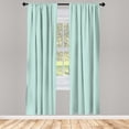 thumbnail image 5 of Ambesonne Geometric Window Curtains, Symmetric Nested Rhombus, Each 28" W x 95" L, Seafoam and White, 5 of 5