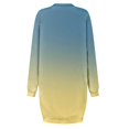 thumbnail image 5 of Ovafbau Women Fall Long Sleeve Prited Midi Dress Women's Print Crewneck Long Sleeve Dress Fall Dresses, 5 of 5