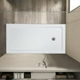 thumbnail image 4 of BeesClover Shower Base with Left Stainless Steel Drain, Rectangular Acrylic Shower Pan Tray with Slip Resistant Textured Surface for Modern Bathroom Floor, Easy Clean, 4 of 8