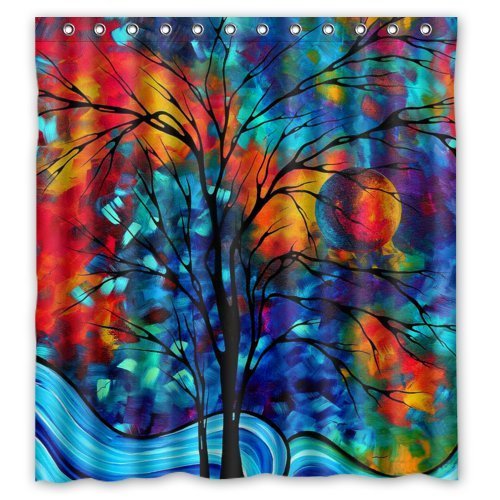ABPHQTO Árbol abstracto Arte Cortina de ducha Cortina de ducha impermeable 160x180 cm