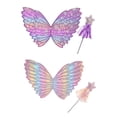 thumbnail image 1 of Ala de vestuario,Disfraz de mariposa Wing Fairy Dress Up Sparkling,Halloween Navidad Cosplay Accesorios Ángel,Girl Party Favors Cherub Role Play Decoraciones,varitas Juguetes violeta multicolor Sunnimix  Ala de vestuario, 1 of 8
