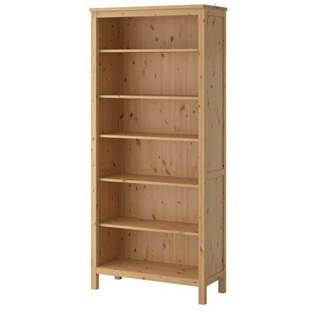 Ikea Light Brown Adjustable Bookcase, Tall Pine Cupboard With Shelves Ikea