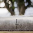 thumbnail image 2 of Faux Fur Rug Plush Rug Washable Area Rugs for Bedroom Fluffy Rabbit Fur Rug for Living Room Teen Room Home Decor Rectangle Rug (Light Grey, 6x9), 2 of 6